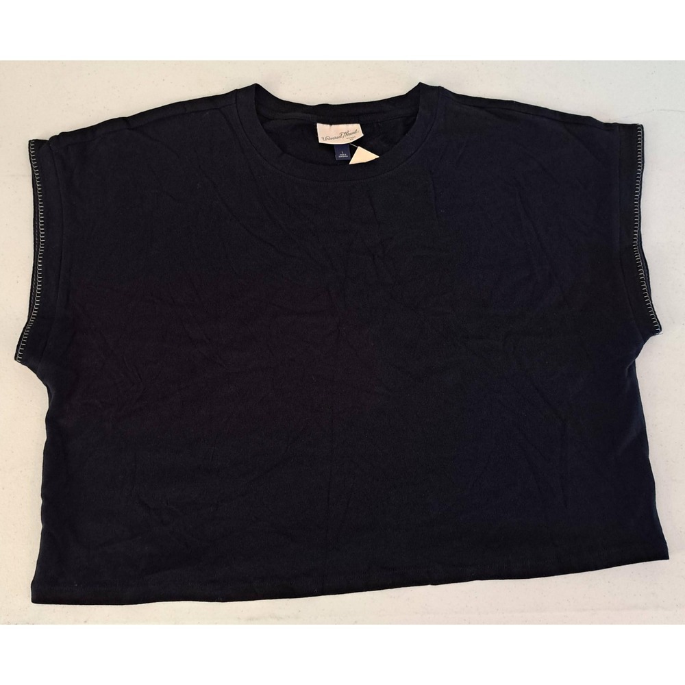Universal Thread Muscle Tee Womens L Black NEW‎ Contrast Stitch 1085-120-B45